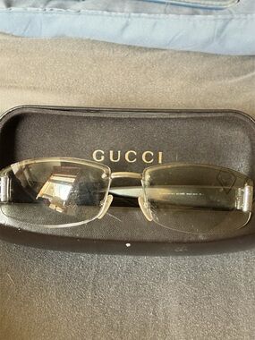 Gucci Women’s Gold Rimless Sunglasses - Gold